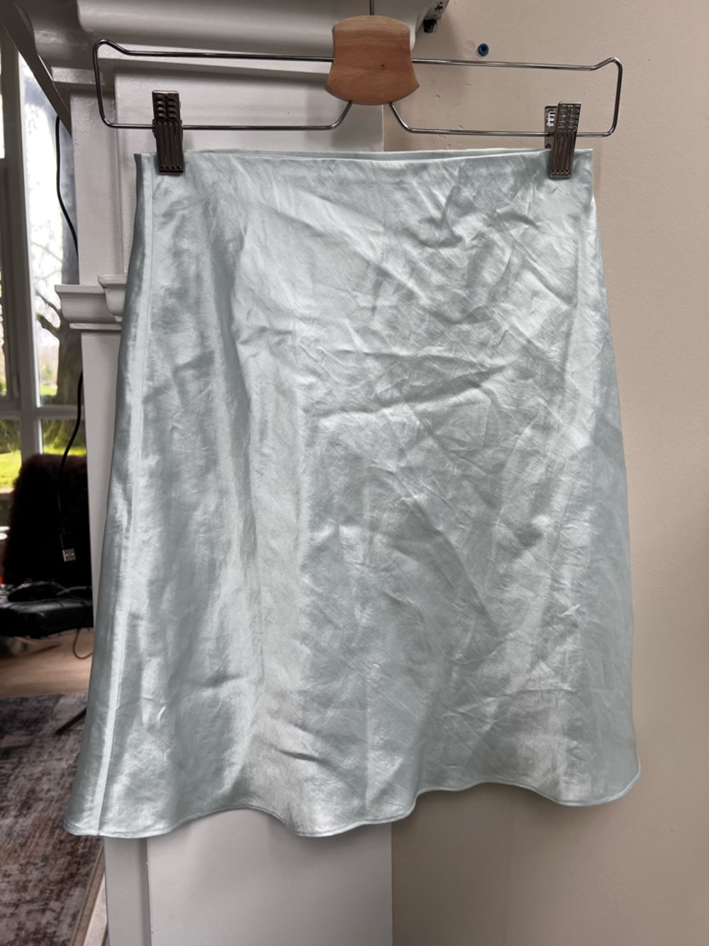 Aritzia Babaton satin slip skirt BLUE - Picture 3 of 7